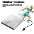 thumbnail image 3 of Grabadora externa, transmisión de datos de 5 Gbps Unidad de DVD externa estadounidense Controlador de CD Rendimiento impulsado, 3 of 9
