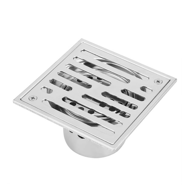 Desagüe de Piso de Baño Cuadrado de Acero inoxidable de gran calibre, Puerta antiolor para una una tasa de dreneze de agua rápida, fácil de Limpiar Con Diseño de