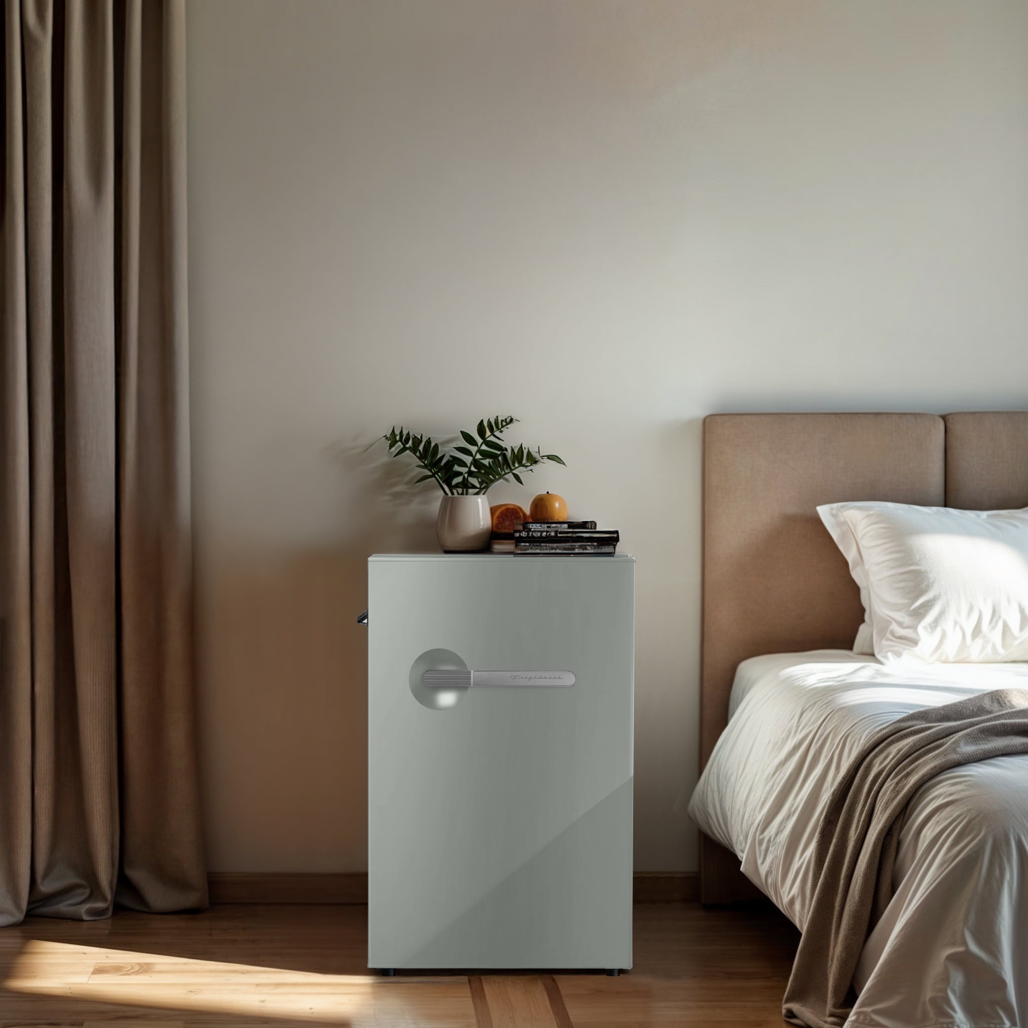 Frigidaire 4.5 Cu. ft. Compact Retro Fridge with Built-in Side Bottle Opener, Mini Fridge with Chiller Compartment, Sage