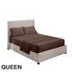 thumbnail image 1 of Juego de ropa de cama para el hogar Sábana de cama Funda de colchón Funda de almohada Juego de ropa de cama de poliéster de color sólido, Café, Reina, 4pcs / set Eigraketly HA6267-34B, 1 of 7