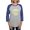 Heather/Blue, variant on - Merry Christmas Santa - Womens Baseball Tee