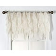 thumbnail image 2 of DiamondHome Cascade Beige Shabby Chic Sheer Ruffled Valance (50" X 16"), 2 of 3