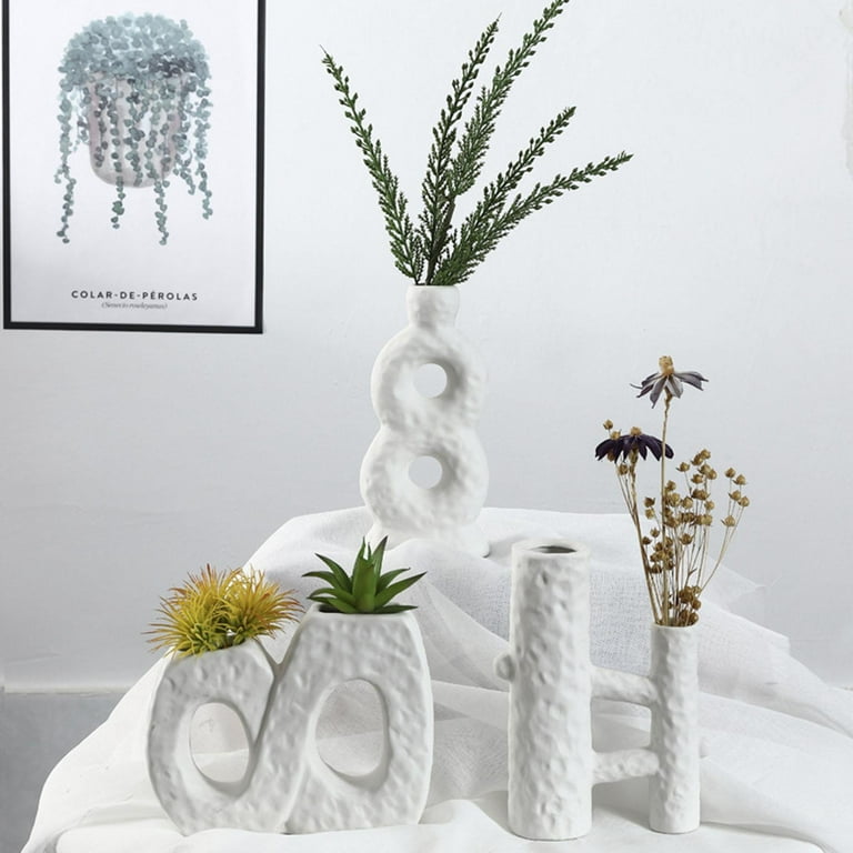Geometric Ceramic Vase Home Ornaments White Creative Ceramic Geometric Ceramic Vase Home Ornaments White Creative Ceramic