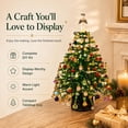 thumbnail image 5 of DIY Beaded Christmas Tree Kit with Lights, Beginner Friendly Mini Bead Xmas Tree Craft Set Create Your Own Sparkling Holiday Decoration,#Chris, 5 of 9