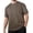 Brown, variant on Tshirts Shirts for Men Pack Crew Neck Cotton Blend Tee Shirt Classic Fit Undershirt Cotton Tops Summer Beach Plain Short Sleeve (Black,L)