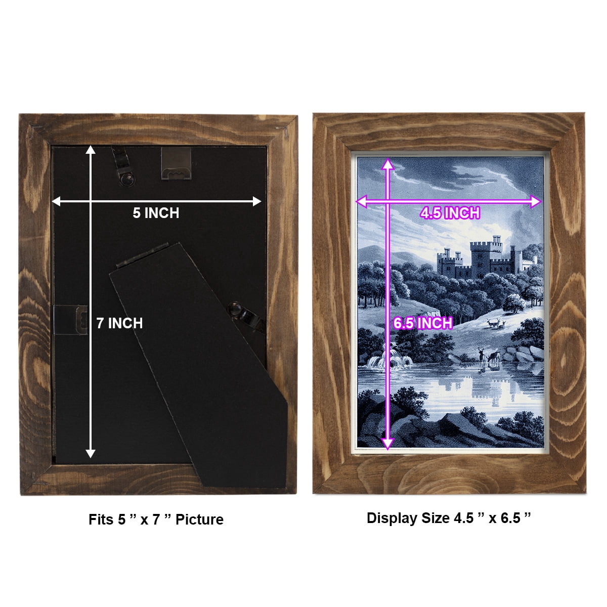 Estate View II -Framed Print w/glass-Walnut