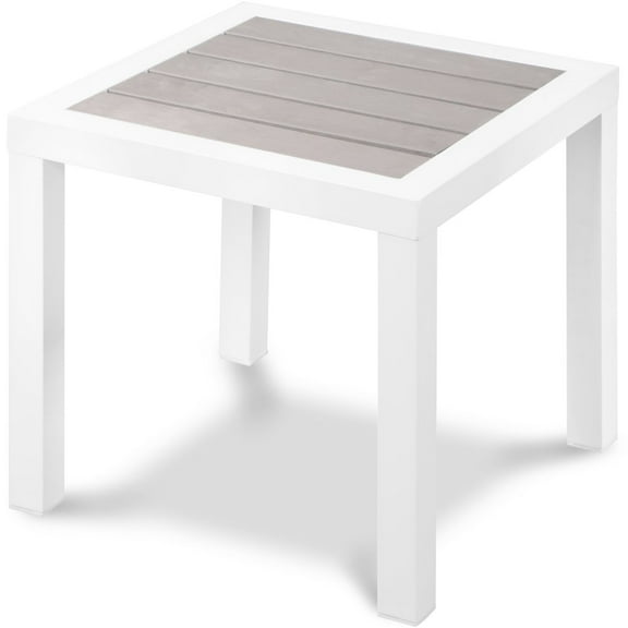 Meridian Furniture Nizuc Grey Wood Outdoor Patio End Table