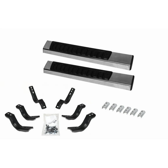 Go Rhino 6862404552PS 6" OE Xtreme II Side Steps with Mounting Brackets Kit For 07-19 Silverado 3500 HD, Sierra 2500 HD, Silverado 1500, Silverado 2500 HD, Sierra 1500, Sierra 3500 HD(Standard Cab
