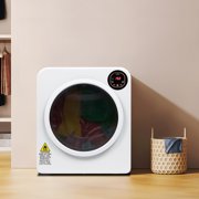 Electric Compact Laundry Clothes Dryer, 13.2Ibs 6kg Tumble Dryer with Stainless Steel Tub, Easy Control Panel with LED display for Variety Drying Mode, Portable Dryer for Apartments, Home, Dorm, White