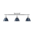 thumbnail image 1 of Duncan 3-Light Semi-Flush - Track Light in Chrome with Matte Navy, 1 of 1
