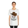 thumbnail image 3 of Bald Eagle With Glasses and Cowboy Hat Bella Canvas Unisex Short Sleeve Tee, 3 of 12