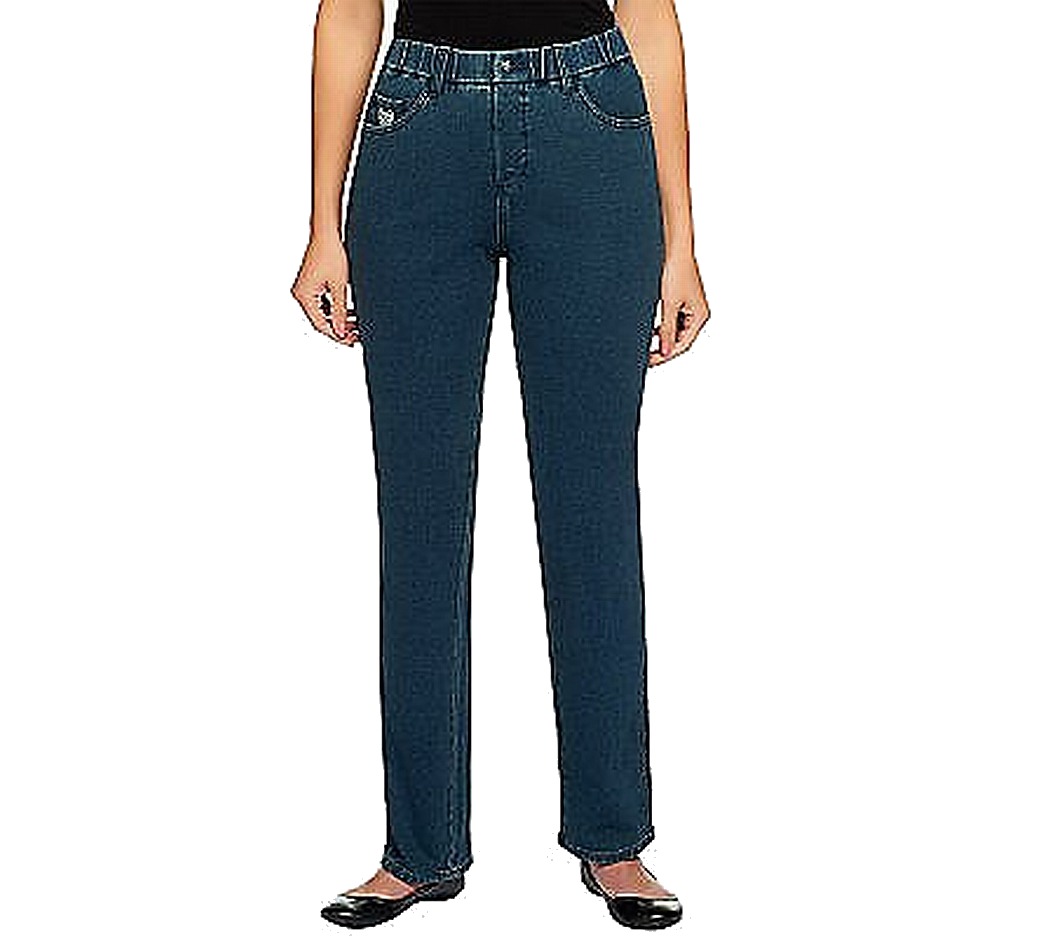 straight leg denim jeggings