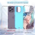 thumbnail image 2 of CASEFIV for iPhone 14 Pro Case,Marble Stylish Heavy Duty Shockproof Full Body Protection Phone Covers for Women Girls,Blue Gray, 2 of 8