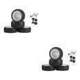 thumbnail image 4 of Transemion Front Rear Buggy Tires 1:10 Car Crawler Parts Glued Accessories DIY for HSP White 2Set, 4 of 6