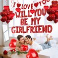 thumbnail image 7 of Will You Be My Girlfriend - 554 Pieces Red Will You Be My Girlfriend Letters Foil Balloon I Love You Banner Heart Spiral Decoration for Anniversaries Valentine's Day Confession Wedding Birthday, 7 of 7