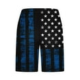 thumbnail image 4 of VgaVtl Mens Shorts Athletic Mens Shorts Big and Tall Fourth of July Stars Leisure Patriotic Loose Shorts,Blue XL, 4 of 5