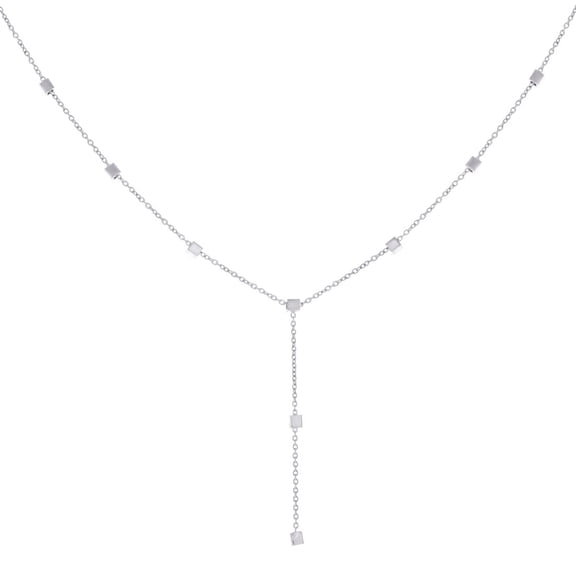 925 Sterling Silver Womens Fashion Necklace 17 Inch Pendant Necklace for Women - 2.6 Grams
