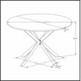 thumbnail image 3 of Dasun Modern Cross Leg 47.24 in Round Two Piece Removable Top Table Dining Table, White, 3 of 8