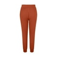 thumbnail image 5 of UJNDER Women's Multicolor Washed Casual Pants Thread Elastic Waist with Pocket Trousers Orange XXXL, 5 of 5