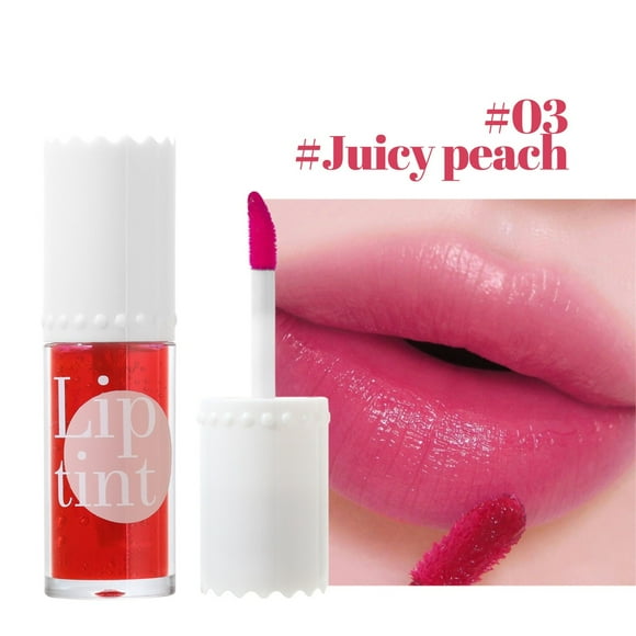 SIfdSeng Lip Gloss Tubes Lip Stain Tint 6 Colors Long Lasting Plumping Lip and Cheek Tint Moisturizing,Non Sticky Easy Apply Mini Water Lipstick Glitter Lipstick