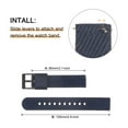 thumbnail image 4 of Uxcell Black Blue Nylon Striped Watchband 18mm Width Soft Nylon Strap with Black Buckle, Canvas Watch Band, 4 of 6