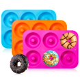 thumbnail image 2 of OUSITAID 3PC Silicone Donut Baking Pan Non-Stick Mold Dishwasher Decoration Tools, 2 of 6