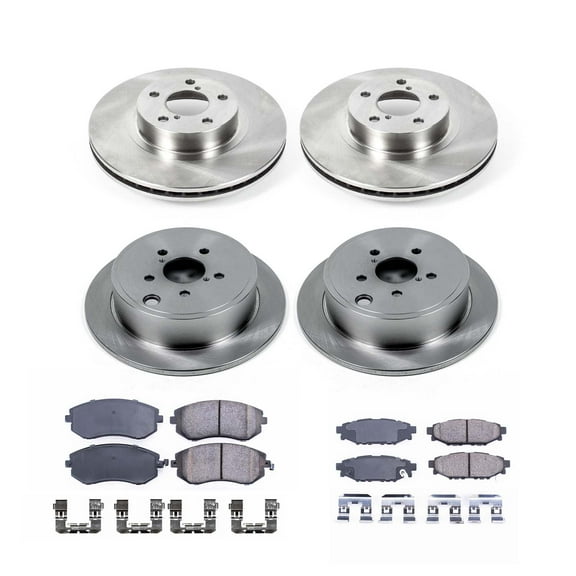 Ultimate Brakes Front and Rear Ceramic Brake Pad and Rotor Kit with Hardware WM81554