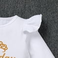 thumbnail image 4 of IBTOM CASTLE Toddler Baby Girls Princess Birthday Outfits Sleeveless Printed Vest Tops+Tulle Tutu Dress+Flower Crown Party Clothes 2-3 Years White - Long Sleeve, 4 of 8