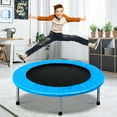 thumbnail image 3 of Topbuy 38" Folding Mini Trampoline Portable Rebounder Trampoline with Padding & Springs Blue, 3 of 5
