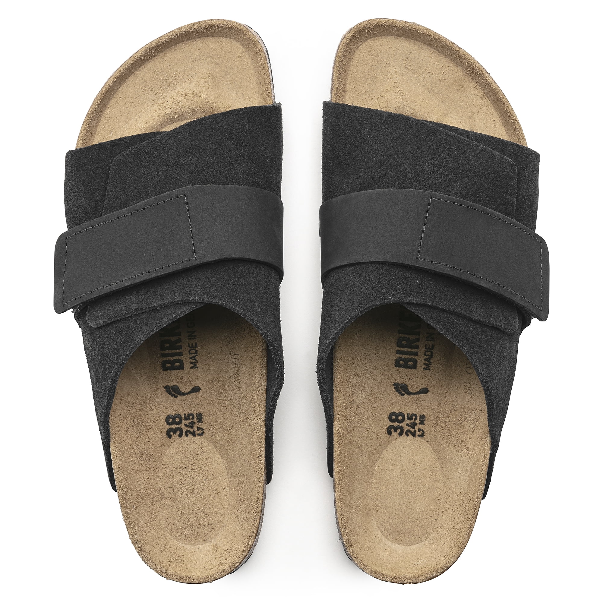 Birkenstock Kyoto Suede Sandal, 45, Black