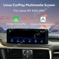 thumbnail image 4 of ZWNAV Ultra Narrow 12.3 inch 1920 * 720 Car Radio for Lexus RX 2020-2021 Linux CarPlay Multimedia Screen Audio Stereo Upgrade Touch Screen Bluetooth Head Unit, 4 of 11