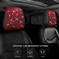 thumbnail image 5 of 2 Pack Bling Car Headrest Case Women Full Rhinestone Headrest Universal Fits Most Cars, 5 of 12