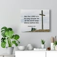 thumbnail image 2 of Scripture Walls  Holy Temple Habakkuk 2:20 Bible Verse Canvas Christian Wall Art Ready to Hang Unframed, 2 of 16