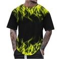 thumbnail image 2 of IROINNID T-Shirts for Big and Tall Men, Summer Essentials Lightweight Thin Basic Round Neck Printed Tops for Men, 2 of 5