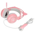 thumbnail image 4 of Auriculares para juegos Bling Bling SYG25 con orejas de gato con conector USB de 3,5 mm rosa, 4 of 12