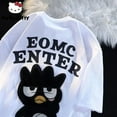 thumbnail image 2 of Sanrio BadBadtz Maru Cotton Cute T-shirt Women Kawaii Embroidery Fashion New 2023 Grunge Black White Tees Clothes Yk2 Hip Hop, 2 of 14