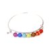thumbnail image 1 of Xiao Hua Pulsera de cuentas hecha a mano, adecuada tanto para hombres como para mujeres, pulsera de piedra natural de siete colores enrollada a mano (estilo B plateado), 1 of 5