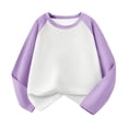 thumbnail image 3 of FAIOROI Toddler 3T Purple Raglan Long Sleeve Top - Soft Stretch Polyester Spandex, Casual Play & School Wear for Active Toddlers, 3 of 8