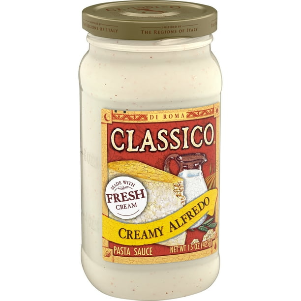 Classico Creamy Alfredo Pasta Sauce 15 oz Jar - Walmart.com - Walmart.com