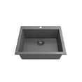 thumbnail image 2 of BOCCHI 1606-506-2020CH Dual Mount Granite Composite 24" 1 Bowl Kitchen Sink Kit, 2 of 6