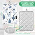 thumbnail image 6 of Yayeee Pot Holders Kitchen Heat Resistant with Pocket 7"x9.8" Cotton Oven Cooking Hot Pads, Blue Cute Snowmen, 6 of 7