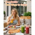thumbnail image 3 of Botellas de agua de vidrio Zukro de 480 ml con tapas y pajitas, paquete de 8, 3 of 9