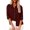 Wine, variant on OKBOP Blouses & Button-Down Shirts,Solid Color Button Down Shirts V Neck Loose Blouse Longt Sleeve Casual Work Tunic Tops With Pocket for Women