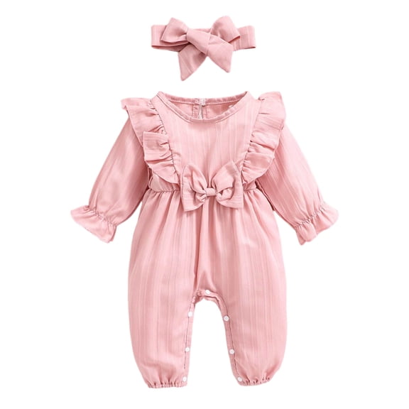 Akiihool Baby Romper Boy Toddler Baby Boys Girls Pajamas Cotton 2 Way Zipper Long Sleeve Footless Romper Sleep and Play Pink,0-3 Months