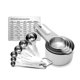 thumbnail image 1 of Yuarrent Juego de medición de acero inoxidable de 14 piezas Herramientas de medición de cocina profesionales con 7 tazas de medición y 6 cucharas de Herramientas y accesorios para hornear Yuarrent HA019473-00, 1 of 6