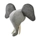 thumbnail image 4 of Decoración de pared con cabeza de animal 3D, cabeza de animal de peluche para sala de juegos o dormitorio. Elefante 31x39cm, 4 of 9