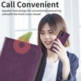 thumbnail image 3 of for Apple iPhone XR Wallet Case, PU Leather Flip Folio Case with Card Holders Magnetic Closure Folding Adjustable Kickstand Vintage Phone Cover for iPhone XR, Purple, 3 of 6