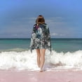 thumbnail image 6 of PHYHOO  Silver Gray Glitter Microfiber Sand Free Beach Towel Oversized Quick Dry Absorbent for Pool Swimming Bathroom Beach Towel  30x60in, 6 of 8