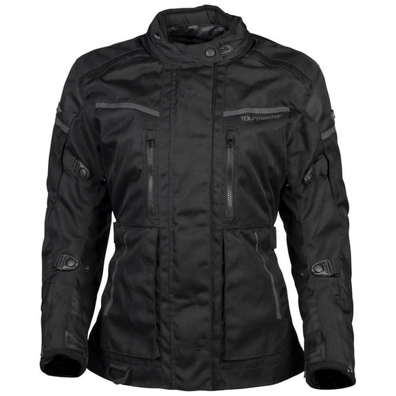 Tourmaster Transition Womens Textile Motorcycle Jacket Black MD Plus