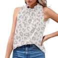 thumbnail image 2 of HAPIMO Women's Summer Tank Tops Relaxed Fit Camis Vest O-Neck Blouse Ruffle Ruched Trim Camisole Sleeveless Shirts for Girls Bohemia Floral Print Tops Savings White S, 2 of 5